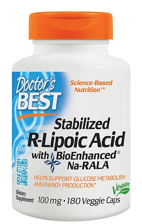 Doctor S Best Stabilized R Lipoic Acid Mg Veggie Caps