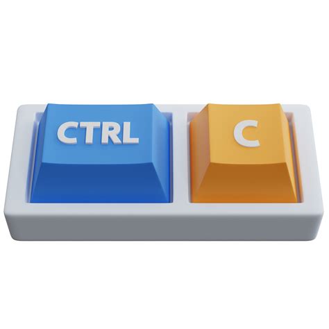 3d Rendering Ctrl And C Keyboard Keys Isolated 12222220 Png