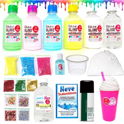 Kit Para Fazer Slime Colas Brancas