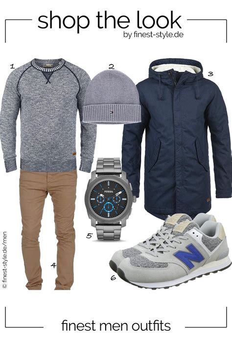 Stylisches Männeroutfit Kombiniert Mit Teilen Von Fossil New Balance