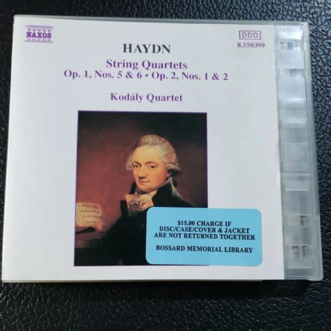 Haydn String Quartets Op 1 2 CD Kodály Quartet Naxos ex library