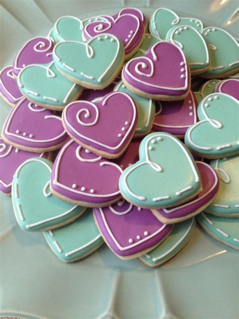 Heart Royal Icing Cookies Google Search Valentine Sugar Cookies