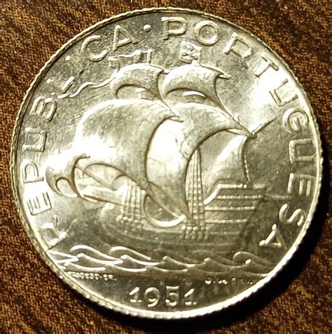 1951 Portugal 2 5 Escudos Brilliant Coin Etsy