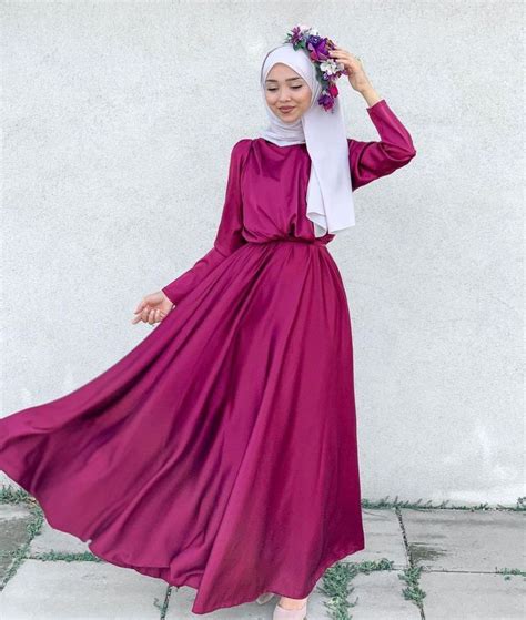 Long Sleeve Party Dresses With Hijab Zahrah Rose Party Dress Long