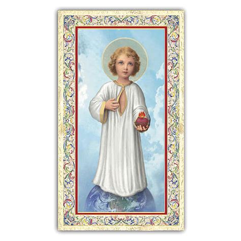 Holy Card Sacred Heart Of Infant Jesus Prayer ITA 10x5 Cm Online