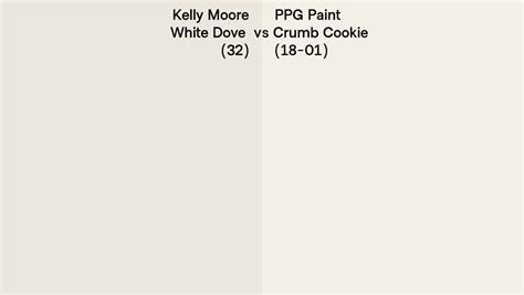 Kelly Moore White Dove 32 Vs PPG Paint Crumb Cookie 18 01 Side By