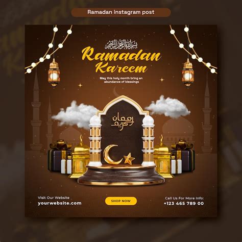 Free Psd Ramadan Kareem Islamic Festival Social Media Post Design