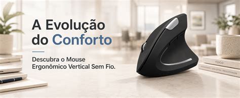 Mouse Anatomico - Mouse Vertical Anatômico Design Ergonômico Silencioso Destro ...