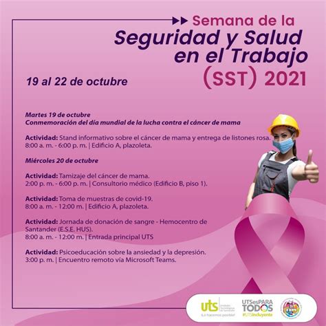 Semana De Seguridad Y Salud En El Trabajo Sst 2021 19 Hasta El Viernes 22 De Octubre