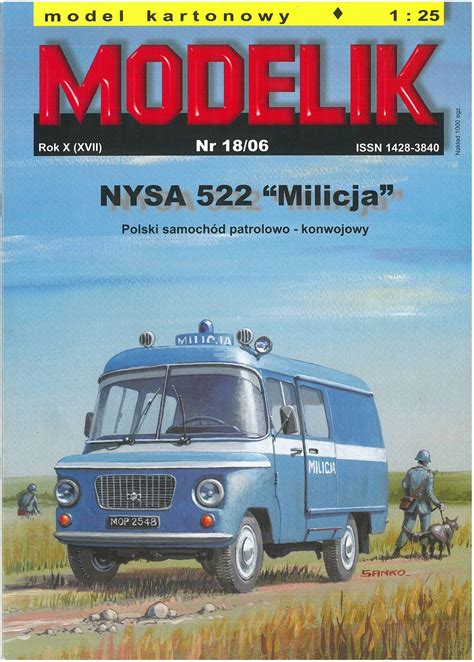 Modelik 18 06 Nysa 522 MILICJA Model Kartonowy Do Sklejenia