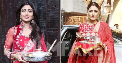 Raveena Tandon Shilpa Shetty Kundra And More Celebrate Karva Chauth