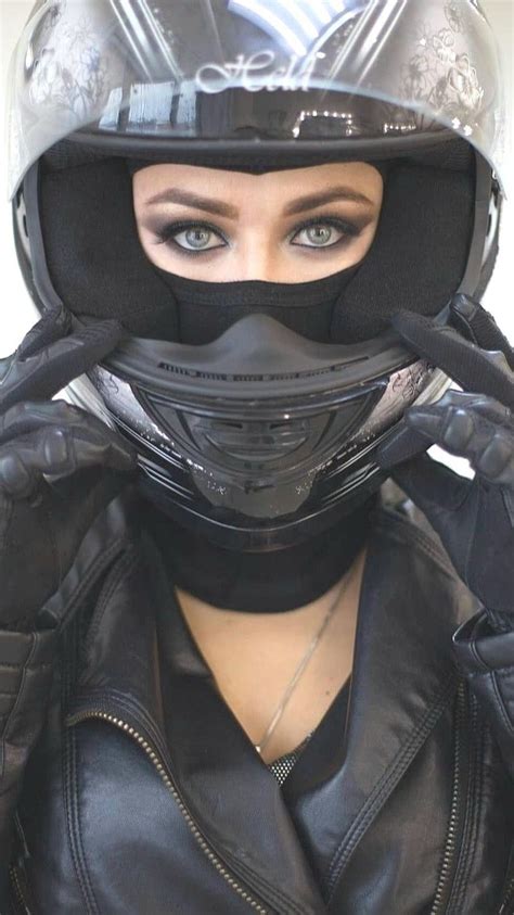 Erin Brady In Helmet With Beautiful Eyes Women Motorcycle Gear Female