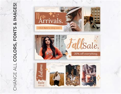 Website Banner Templates for Canva - Fall Edition