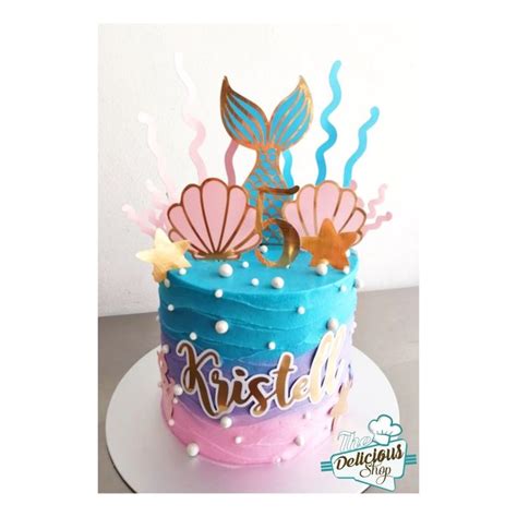 Pastel Con Buttercream De Sirena Buttercream Cake Butter Cream Cake