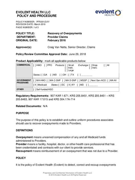 Fillable Online Finance Ky Attachment C Policy Pfr E Ky