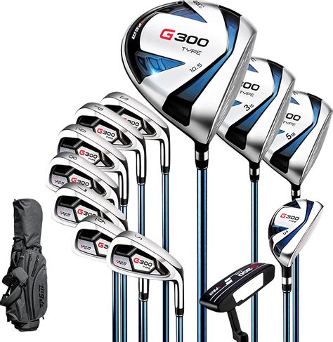 Pgm Men S Complete Golf Club Sets 12 Pieces 3 Wood 1 3 5 1 Hybrid 4h 6 Irons 5 6 7