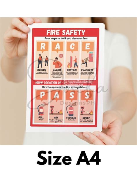 Fire Safety Poster With Free Printable Race Pass Id Card Badge Design