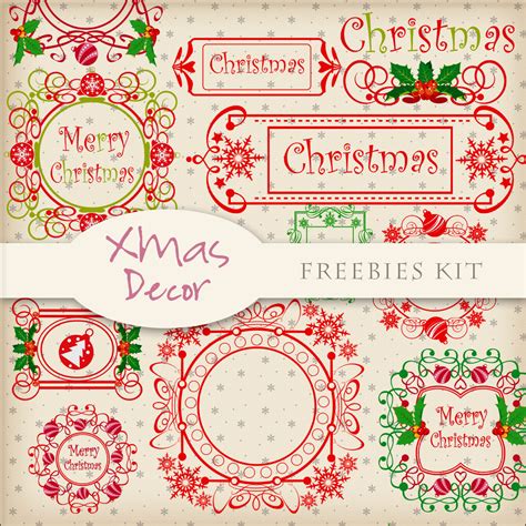 Scrap Dot Freebies Xmas Frames Kit