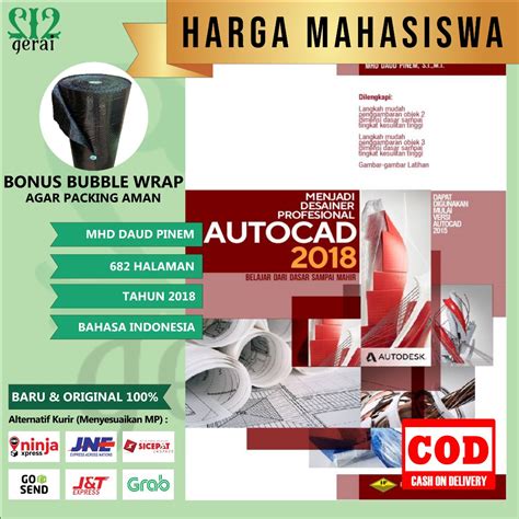 Jual Buku Autocad Menjadi Desainer Profesional Autocad Belajar