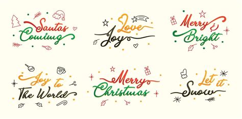 merry christmas typography collections set and christmas elements 14052696 Vector Art at Vecteezy