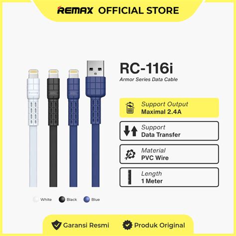 Jual Remax Data Cable For Lightning Ampere Pvc Wire Material M Rc