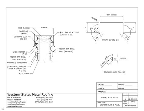 Trim Cleat For Parapet Cap Western Wave® Metal Wall Panel