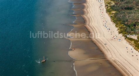 Luftaufnahme Utersum Sandstrand Landschaft Der Nordsee In Utersum