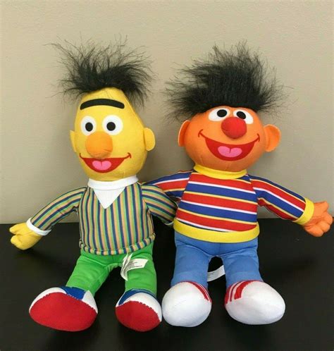 Sesame Street Bert & Ernie 11" Plush Set, 50th Anniversary, Jim Henson ...