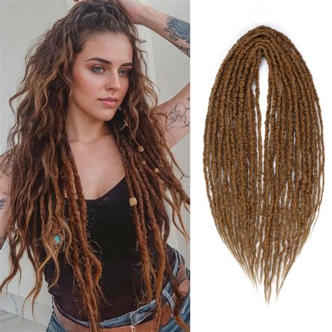 Thin 24 Inch Dreadlock Extensions 06 Cm Width Natural