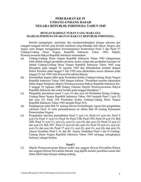 Apa Yang Dimaksud Amandemen 5