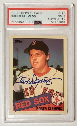 1985 Topps Tiffany ROGER CLEMENS 181 PSA DNA 7 NM Auto Autograph