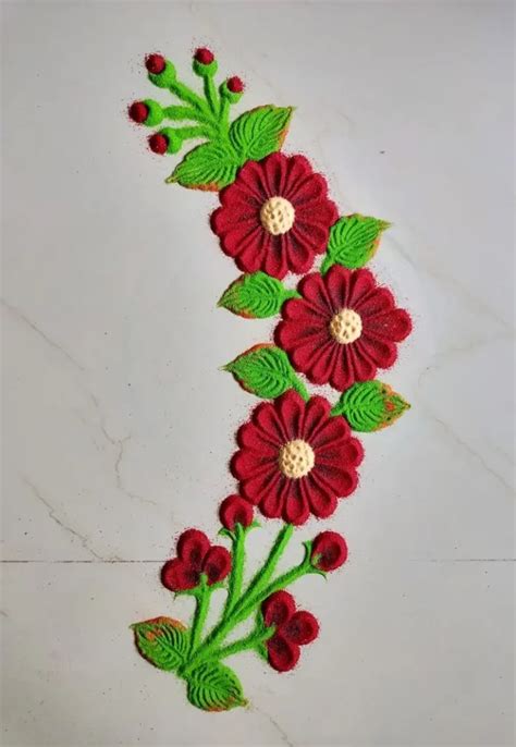 15 Best Flowers Rangoli Designs Easy to Brighten Your Home ...