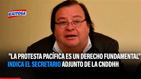 La Protesta Pac Fica Es Un Derecho Fundamental Indica El