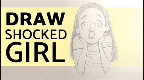 How To Draw A Surprised Girl 😲 Shocked Expression Youtube