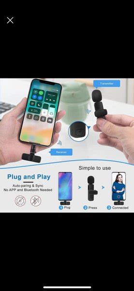 Jual Mic Clip On Wireless Microphone Jepit Youtuber Vlog Iphone Android