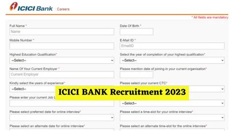 ICICI Bank Recruitment 2023 Check Notification