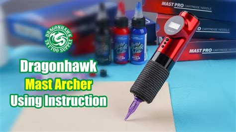 Dragohawk Mast Archer Wireless Battery Rotary Tattoo Machine Pen Youtube