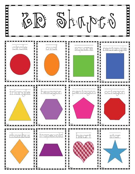 2d Shapes Poster Packet Classroom Freebies Shape Posters