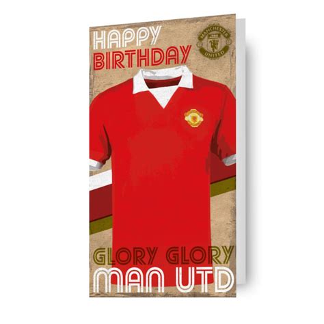 Manchester United Fc Shirt Birthday Card Danilo Promotions