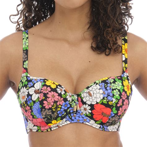 Freya Floral Haze Padded Bikini Top Silk Elegance Lingerie And Swimwear