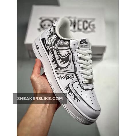 Custom Nike Air Force 1 Low ‘One Piece’ White Black Outlet - SneakersLike