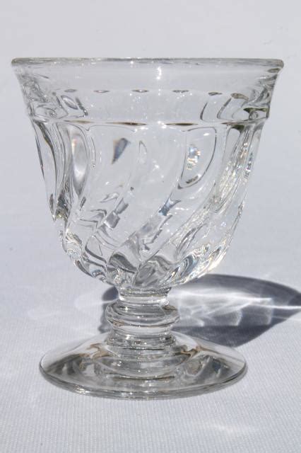 Crystal Clear Vintage Fostoria Colony Glass Fruit Cocktail Oyster Glasses