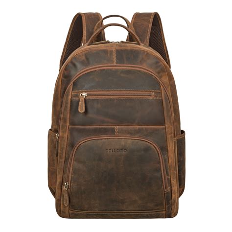 Pierre Leather Business Backpack Ladies And Men Stilord