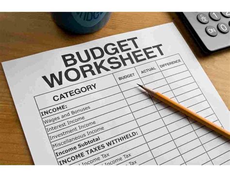 Make A Free Budget Worksheet Free And Printable Financial Budget Template