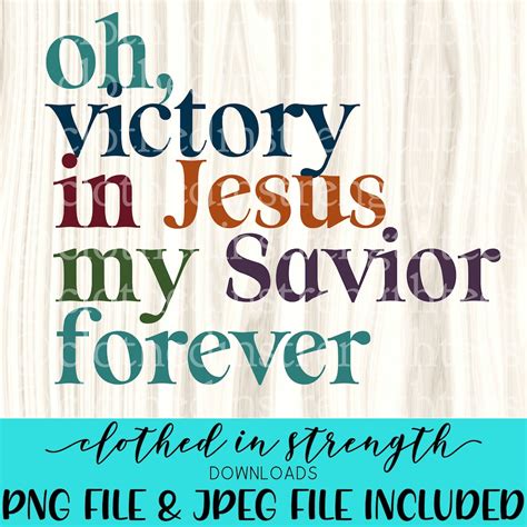 Victory In Jesus Png File Christian Download Church Digital Download