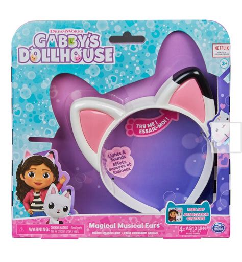 GABBYS DOLLHOUSE Koci domek gabi opaska uszy grają 13236461635