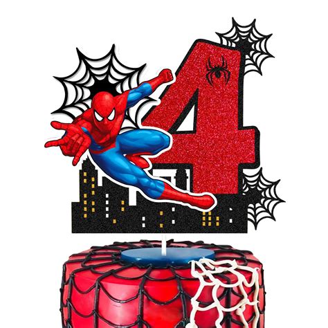 Spider Man Cake Topper 4th Birthday Cake Australia Ubuy