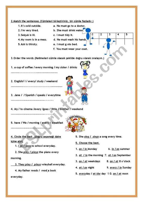 SIMPLE PRESENT TENSE TEST Worksheet Simple Present Tense Simple