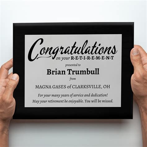 Custom Retirement Gift - Retirement Plaque | PlaqueMaker.com