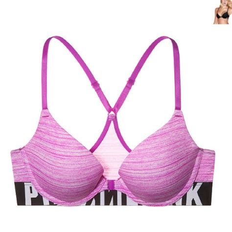 Pink Victoria S Secret Intimates And Sleepwear Victorias Secret Pink Logo Racerback Pushup Bra